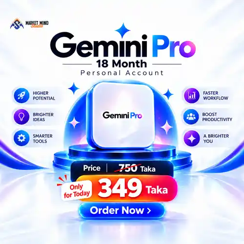 AI Pro Subscription – 18 Months Access Gimini Pro Price In Bangladesh